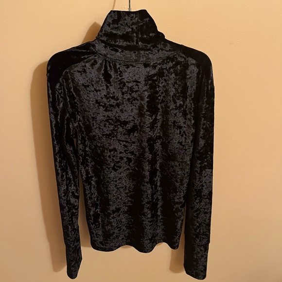 Caroline Constas Delphine Velvet Turtleneck in Black - Picture 2 of 6